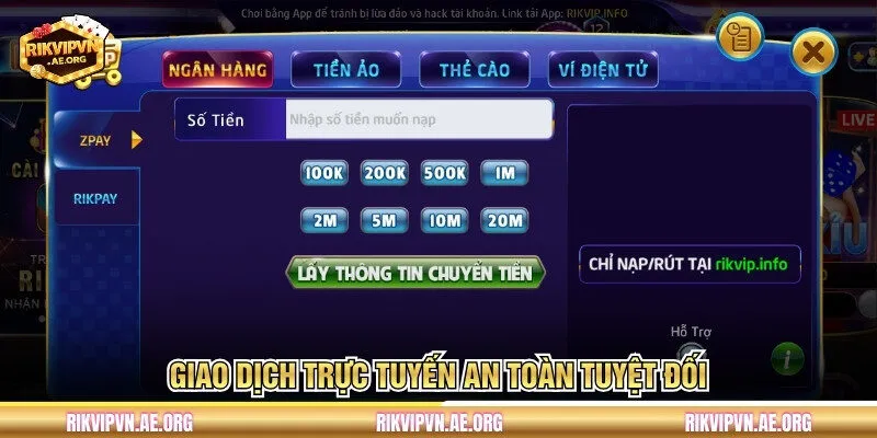 Giao dịch trực tuyến an toàn tuyệt đối