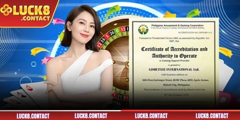 3 giấy phép hoạt động của nhà cái LUCK8