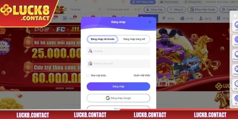 Đặc quyền hấp dẫn khi đăng nhập Luck8